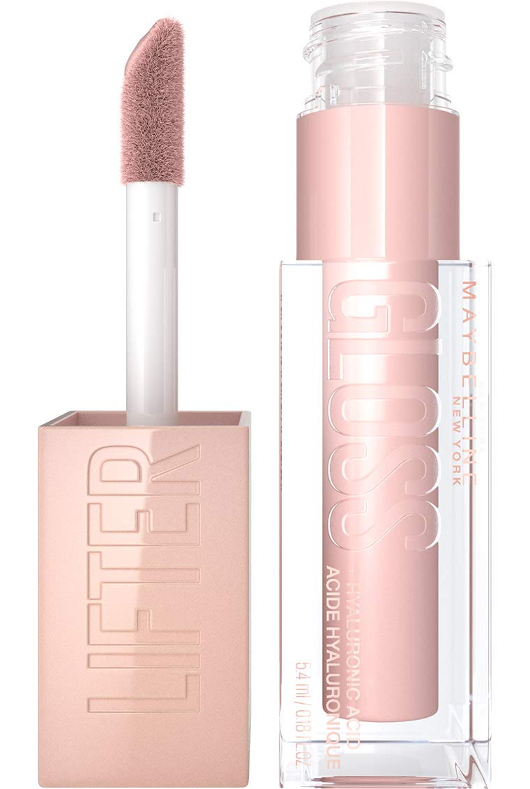 Maybelline New York Lifter Gloss, Hydrating Lip Gloss with Hyaluronic Acid, 5.4 ml, Shade: 002 Ice
