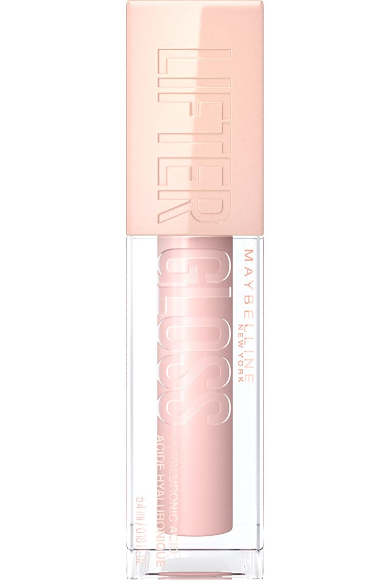Maybelline New York Lifter Gloss, Hydrating Lip Gloss with Hyaluronic Acid, 5.4 ml, Shade: 002 Ice