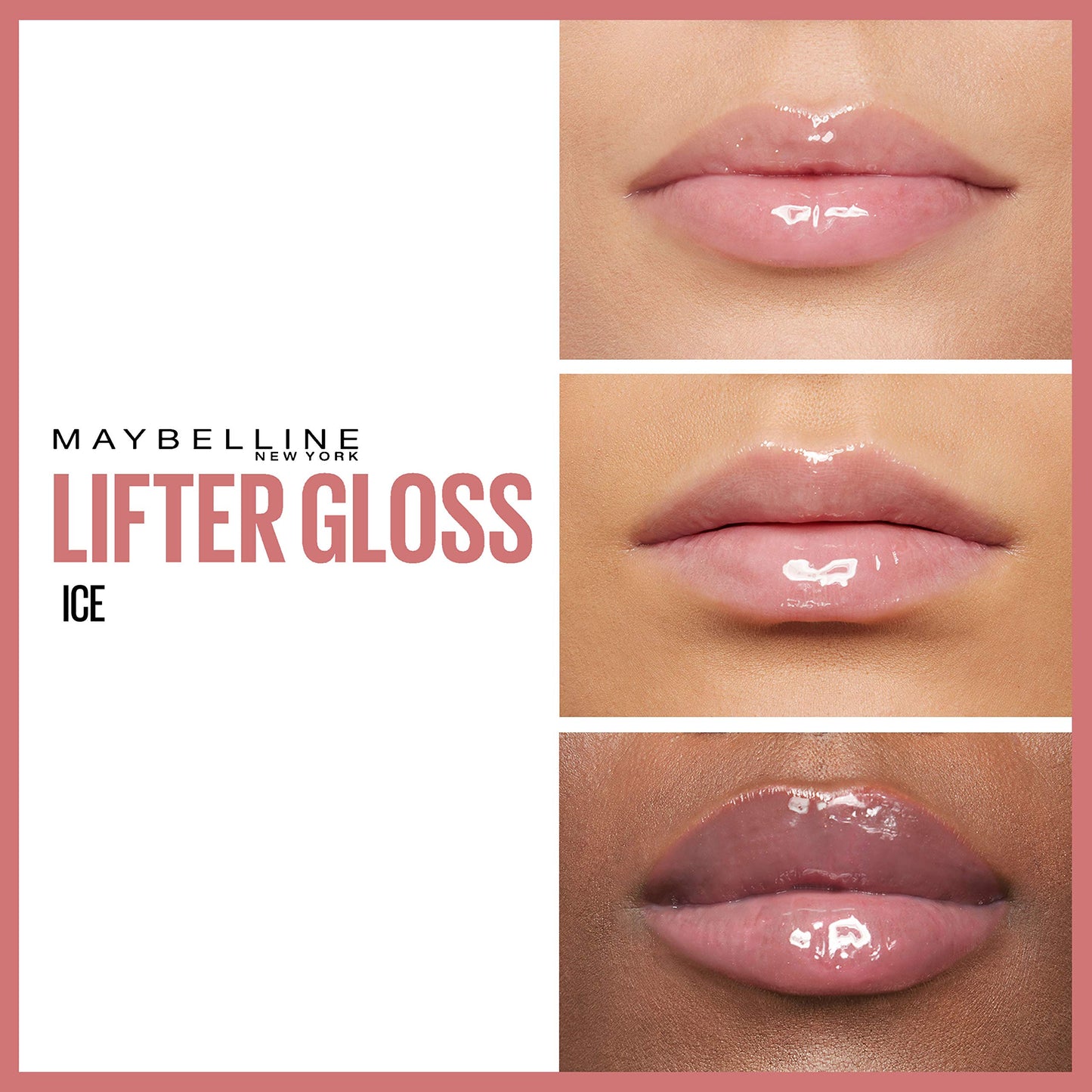Maybelline New York Lifter Gloss, Hydrating Lip Gloss with Hyaluronic Acid, 5.4 ml, Shade: 002 Ice